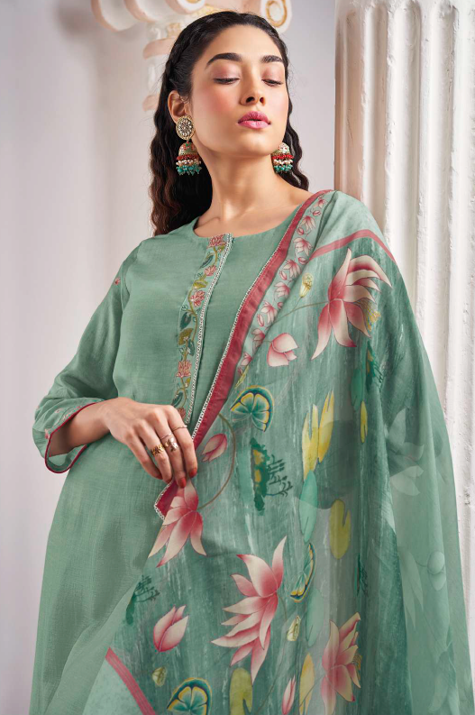 Premium bemberg silk digital printed suit