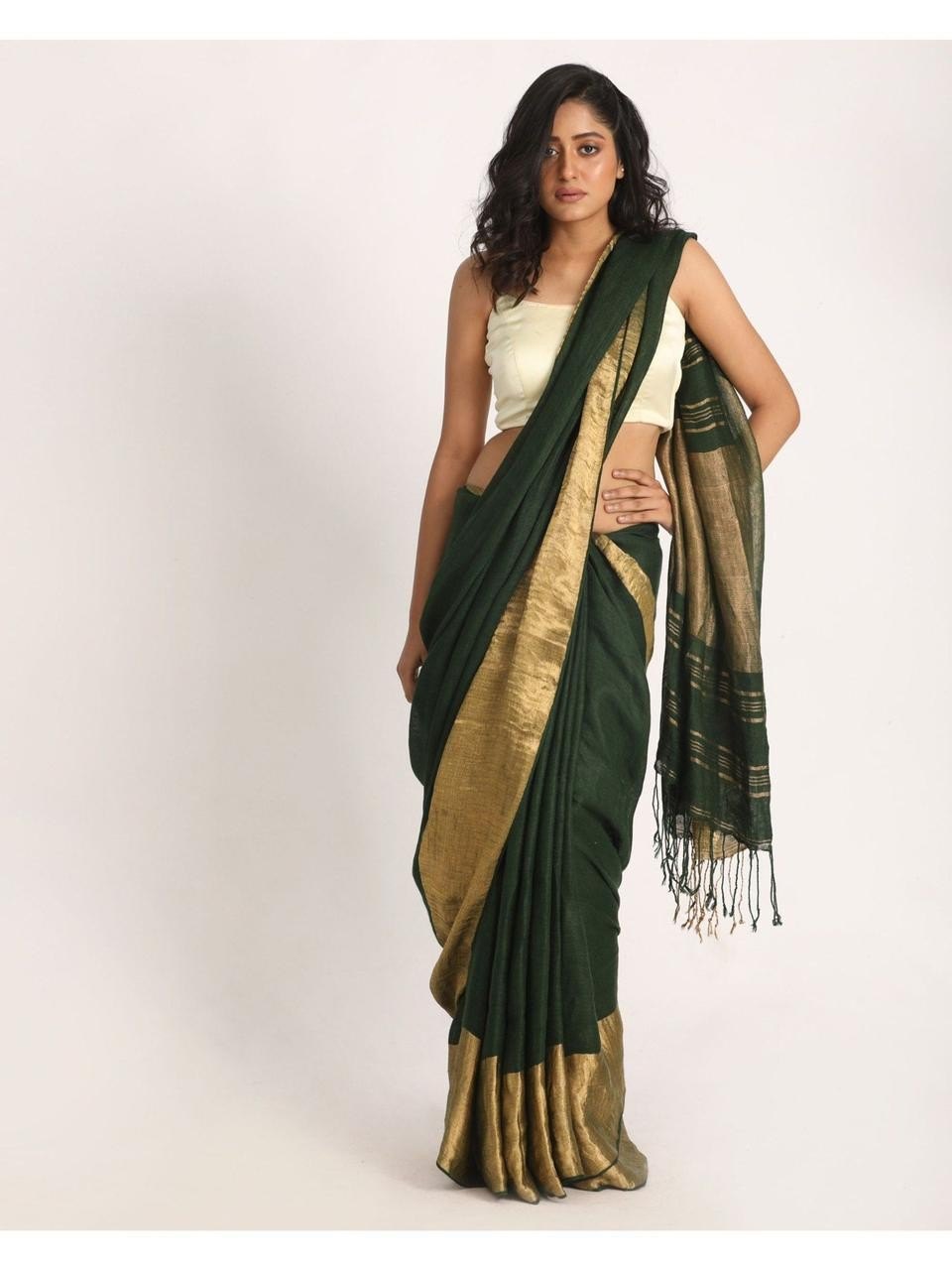 Pure Handloom Linen Sarees