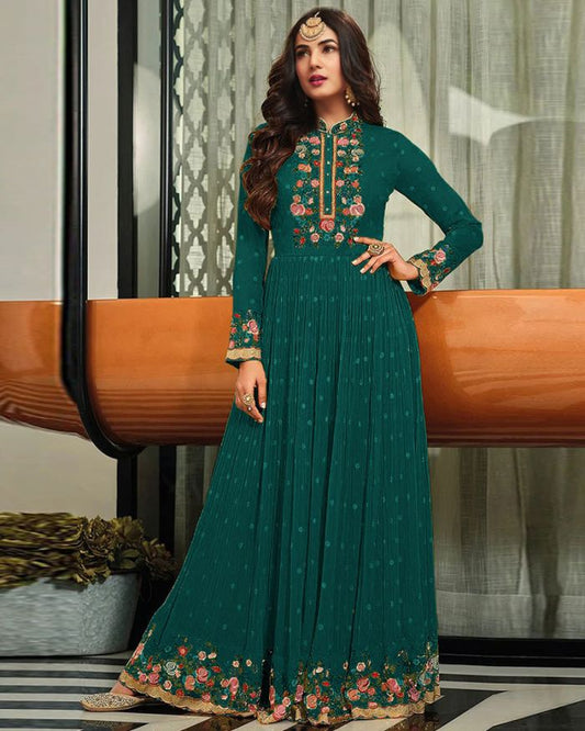 Rama Georgette Designer Long Anarkali Suit